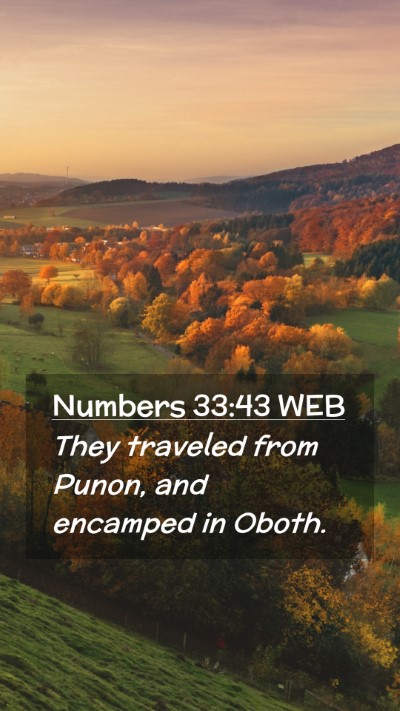 Picture 02 - Numbers 33:43 WEB Mobile Phone Wallpaper - They traveled from Punon, and encamped in - Mobile Bible Verse Wallpaper