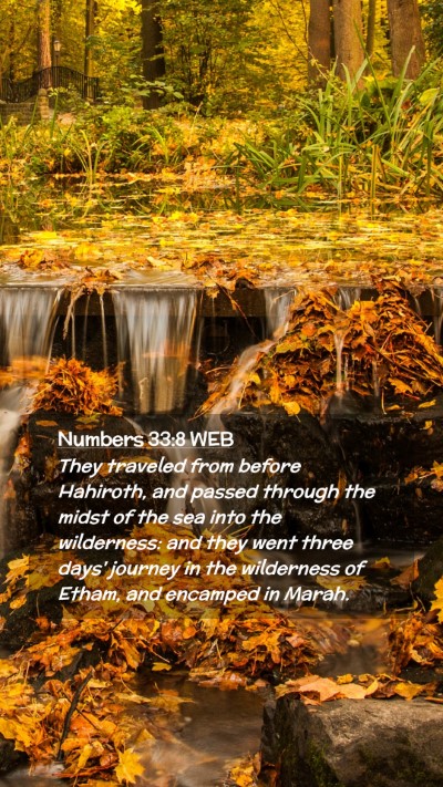 Picture 02 - Numbers 33:8 WEB Mobile Phone Wallpaper - They traveled from before Hahiroth, and passed - Mobile Bible Verse Wallpaper