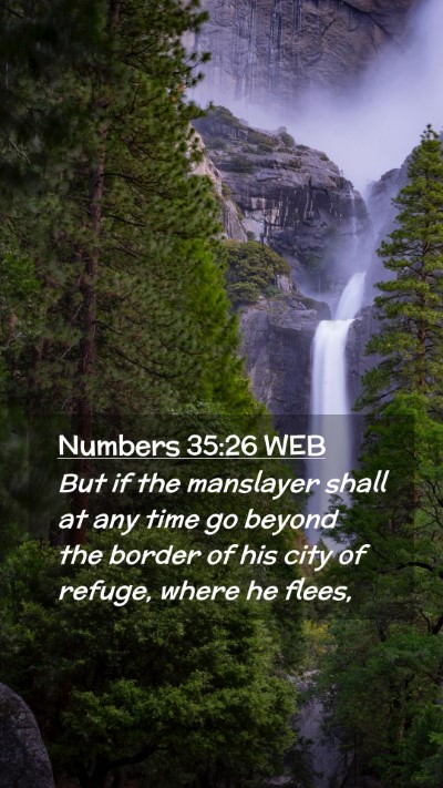 Picture 02 - Numbers 35:26 WEB Mobile Phone Wallpaper - But if the manslayer shall at any time go beyond - Mobile Bible Verse Wallpaper