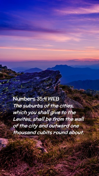 Picture 02 - Numbers 35:4 WEB Mobile Phone Wallpaper - The suburbs of the cities, which you shall give - Mobile Bible Verse Wallpaper