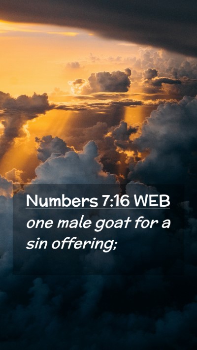 Picture 02 - Numbers 7:16 WEB Mobile Phone Wallpaper - one male goat for a sin - Mobile Bible Verse Wallpaper