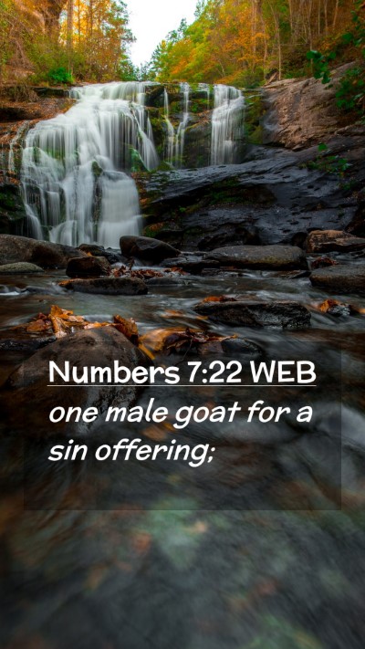 Picture 02 - Numbers 7:22 WEB Mobile Phone Wallpaper - one male goat for a sin - Mobile Bible Verse Wallpaper