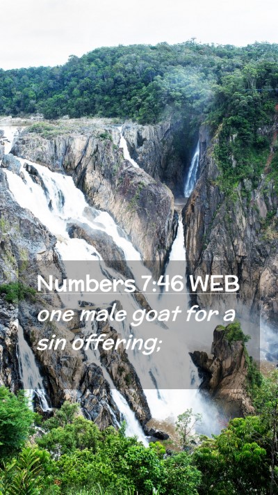 Picture 02 - Numbers 7:46 WEB Mobile Phone Wallpaper - one male goat for a sin - Mobile Bible Verse Wallpaper