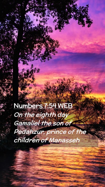 Picture 02 - Numbers 7:54 WEB Mobile Phone Wallpaper - On the eighth day Gamaliel the son of Pedahzur, - Mobile Bible Verse Wallpaper