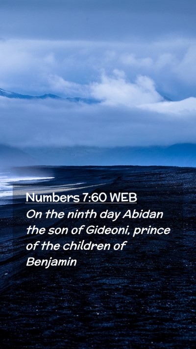 Picture 02 - Numbers 7:60 WEB Mobile Phone Wallpaper - On the ninth day Abidan the son of Gideoni, - Mobile Bible Verse Wallpaper