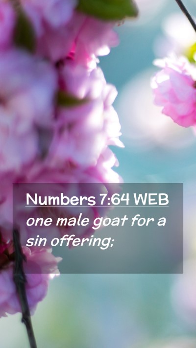 Picture 02 - Numbers 7:64 WEB Mobile Phone Wallpaper - one male goat for a sin - Mobile Bible Verse Wallpaper