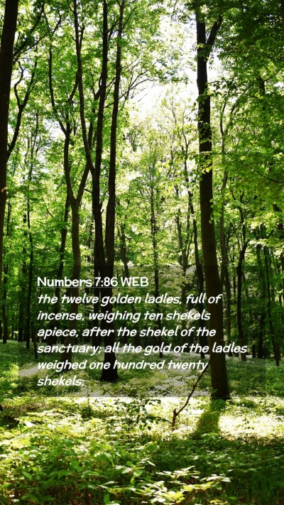 Picture 02 - Numbers 7:86 WEB Mobile Phone Wallpaper - the twelve golden ladles, full of incense, - Mobile Bible Verse Wallpaper