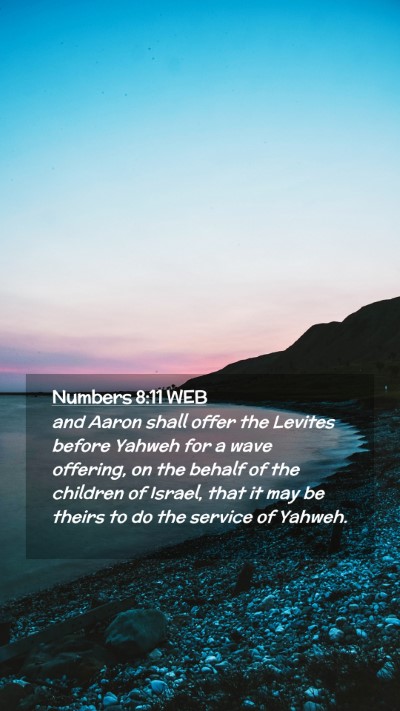 Picture 02 - Numbers 8:11 WEB Mobile Phone Wallpaper - and Aaron shall offer the Levites before Yahweh - Mobile Bible Verse Wallpaper