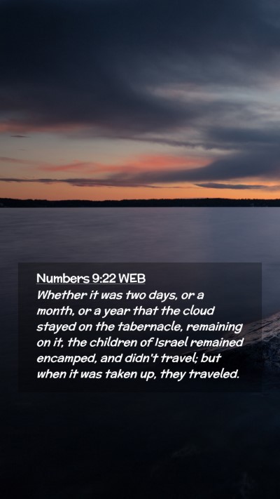 Picture 02 - Numbers 9:22 WEB Mobile Phone Wallpaper - Whether it was two days, or a month, or a year - Mobile Bible Verse Wallpaper