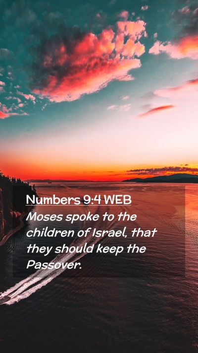 Picture 02 - Numbers 9:4 WEB Mobile Phone Wallpaper - Moses spoke to the children of Israel, that they - Mobile Bible Verse Wallpaper