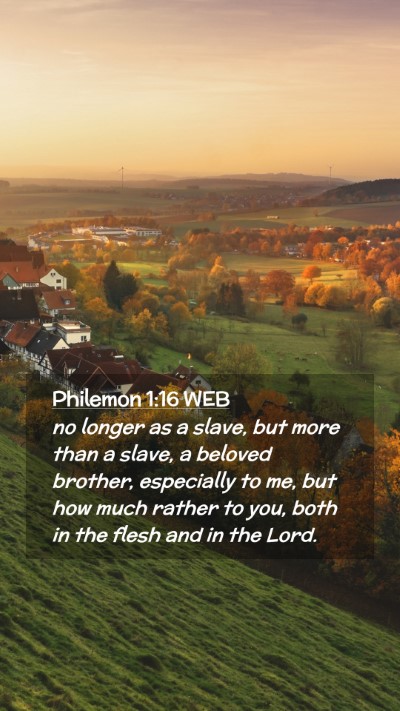 Picture 02 - Philemon 1:16 WEB Mobile Phone Wallpaper - no longer as a slave, but more than a slave, a - Mobile Bible Verse Wallpaper