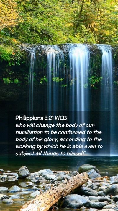 Picture 02 - Philippians 3:21 WEB Mobile Phone Wallpaper - who will change the body of our humiliation to be - Mobile Bible Verse Wallpaper