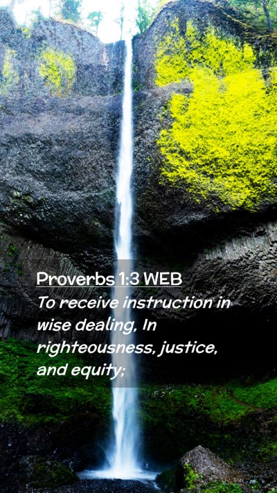 Picture 02 - Proverbs 1:3 WEB Mobile Phone Wallpaper - To receive instruction in wise dealing, In - Mobile Bible Verse Wallpaper