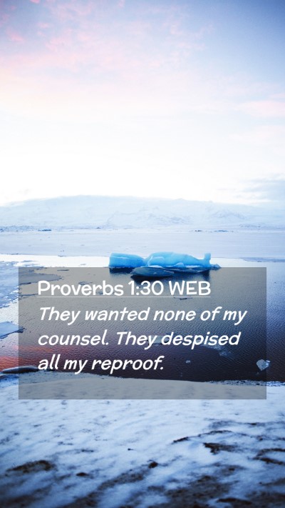 Picture 02 - Proverbs 1:30 WEB Mobile Phone Wallpaper - They wanted none of my counsel. They despised all - Mobile Bible Verse Wallpaper