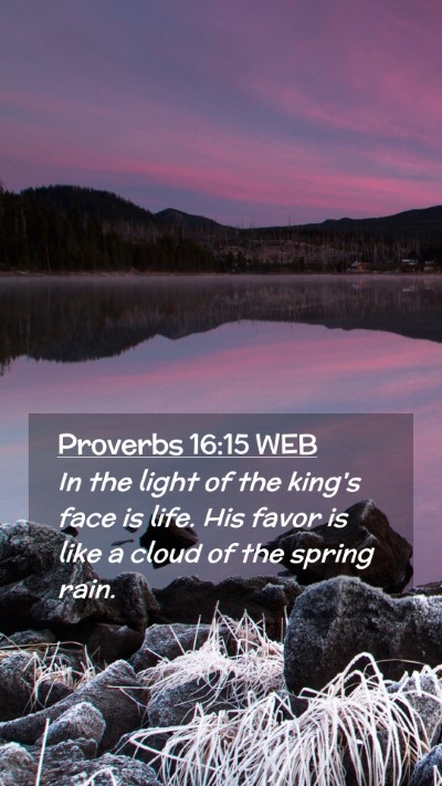 Picture 02 - Proverbs 16:15 WEB Mobile Phone Wallpaper - In the light of the king's face is life. His - Mobile Bible Verse Wallpaper
