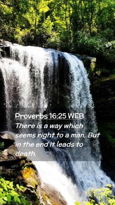 Picture 02 - Proverbs 16:25 WEB Mobile Phone Wallpaper - There is a way which seems right to a man, But in - Mobile Bible Verse Wallpaper