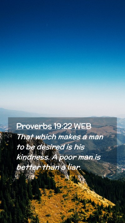 Picture 02 - Proverbs 19:22 WEB Mobile Phone Wallpaper - That which makes a man to be desired is his - Mobile Bible Verse Wallpaper