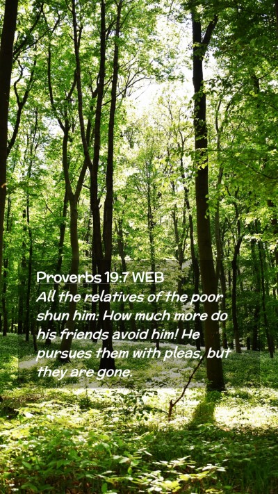 Picture 02 - Proverbs 19:7 WEB Mobile Phone Wallpaper - All the relatives of the poor shun him: How much - Mobile Bible Verse Wallpaper