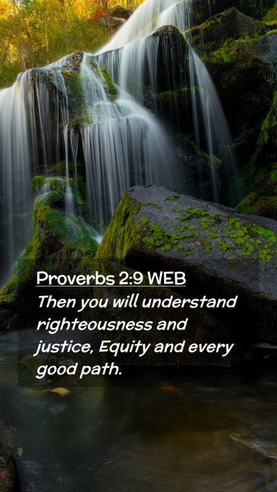 Picture 02 - Proverbs 2:9 WEB Mobile Phone Wallpaper - Then you will understand righteousness and - Mobile Bible Verse Wallpaper