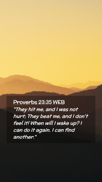 Picture 02 - Proverbs 23:35 WEB Mobile Phone Wallpaper - 