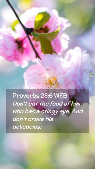 Picture 02 - Proverbs 23:6 WEB Mobile Phone Wallpaper - Don't eat the food of him who has a stingy eye, - Mobile Bible Verse Wallpaper