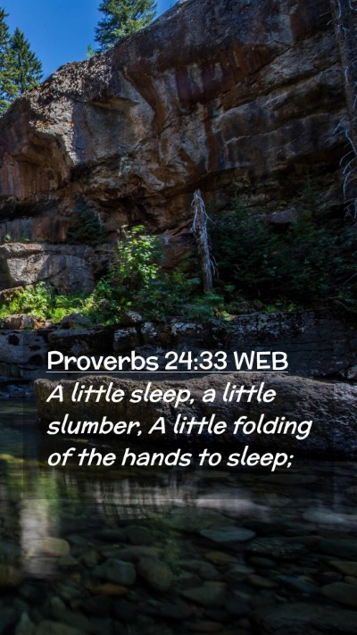 Picture 02 - Proverbs 24:33 WEB Mobile Phone Wallpaper - A little sleep, a little slumber, A little - Mobile Bible Verse Wallpaper