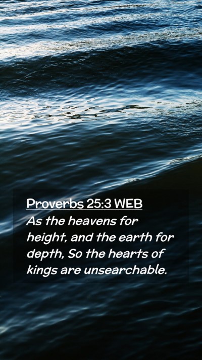 Picture 02 - Proverbs 25:3 WEB Mobile Phone Wallpaper - As the heavens for height, and the earth for - Mobile Bible Verse Wallpaper