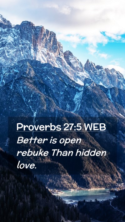 Picture 02 - Proverbs 27:5 WEB Mobile Phone Wallpaper - Better is open rebuke Than hidden - Mobile Bible Verse Wallpaper