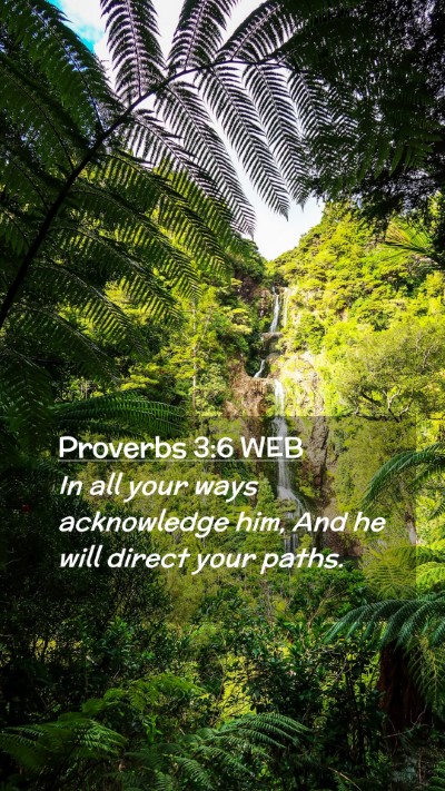 Picture 02 - Proverbs 3:6 WEB Mobile Phone Wallpaper - In all your ways acknowledge him, And he will - Mobile Bible Verse Wallpaper