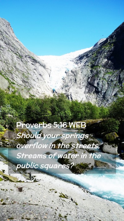 Picture 02 - Proverbs 5:16 WEB Mobile Phone Wallpaper - Should your springs overflow in the streets, - Mobile Bible Verse Wallpaper
