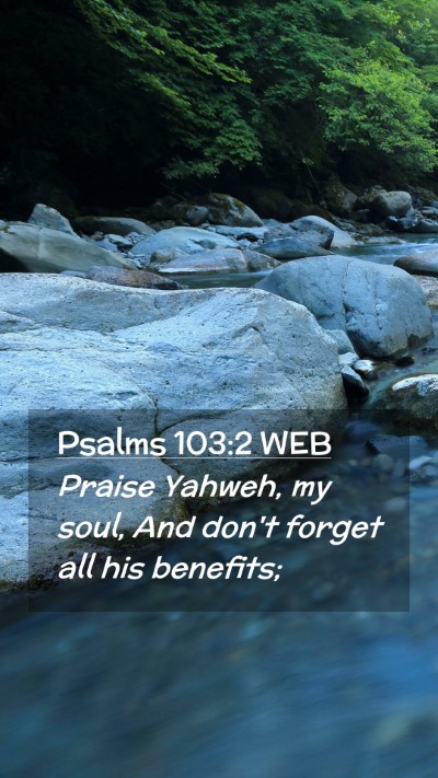 Picture 02 - Psalms 103:2 WEB Mobile Phone Wallpaper - Praise Yahweh, my soul, And don't forget all his - Mobile Bible Verse Wallpaper