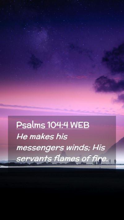 Picture 02 - Psalms 104:4 WEB Mobile Phone Wallpaper - He makes his messengers winds; His servants - Mobile Bible Verse Wallpaper