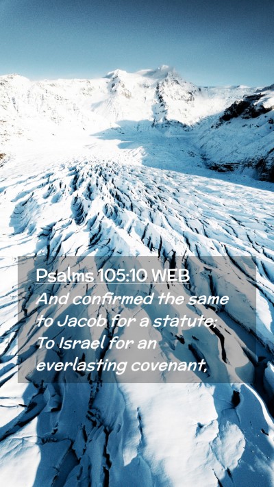 Picture 02 - Psalms 105:10 WEB Mobile Phone Wallpaper - And confirmed the same to Jacob for a statute; To - Mobile Bible Verse Wallpaper