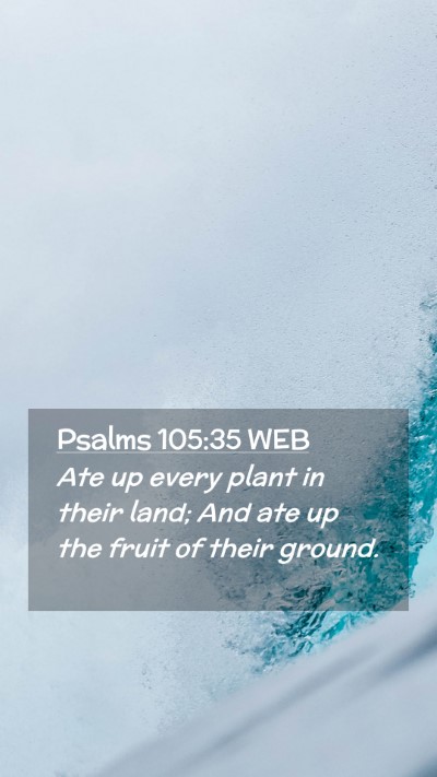 Picture 02 - Psalms 105:35 WEB Mobile Phone Wallpaper - Ate up every plant in their land; And ate up the - Mobile Bible Verse Wallpaper