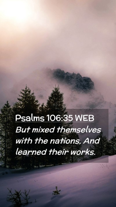 Picture 02 - Psalms 106:35 WEB Mobile Phone Wallpaper - But mixed themselves with the nations, And - Mobile Bible Verse Wallpaper