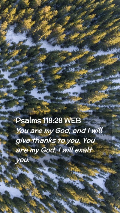 Picture 02 - Psalms 118:28 WEB Mobile Phone Wallpaper - You are my God, and I will give thanks to you. - Mobile Bible Verse Wallpaper