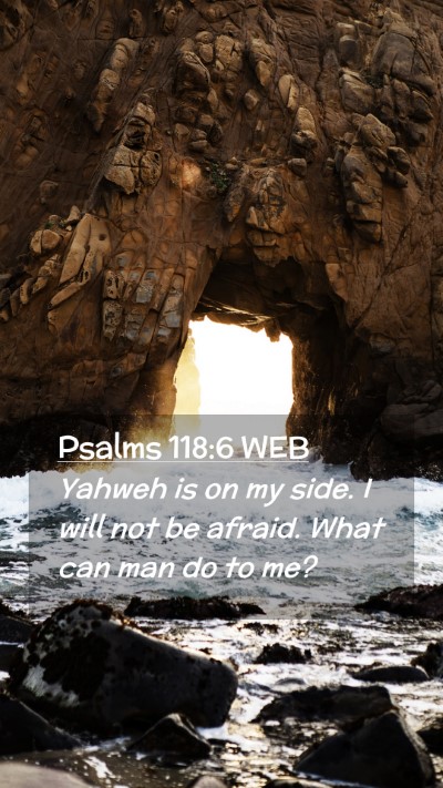 Picture 02 - Psalms 118:6 WEB Mobile Phone Wallpaper - Yahweh is on my side. I will not be afraid. What - Mobile Bible Verse Wallpaper
