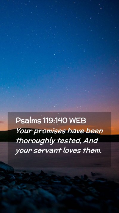 Picture 02 - Psalms 119:140 WEB Mobile Phone Wallpaper - Your promises have been thoroughly tested, And - Mobile Bible Verse Wallpaper