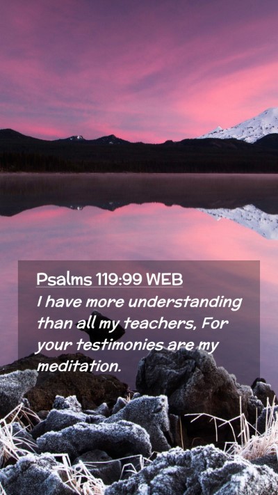 Picture 02 - Psalms 119:99 WEB Mobile Phone Wallpaper - I have more understanding than all my teachers, - Mobile Bible Verse Wallpaper