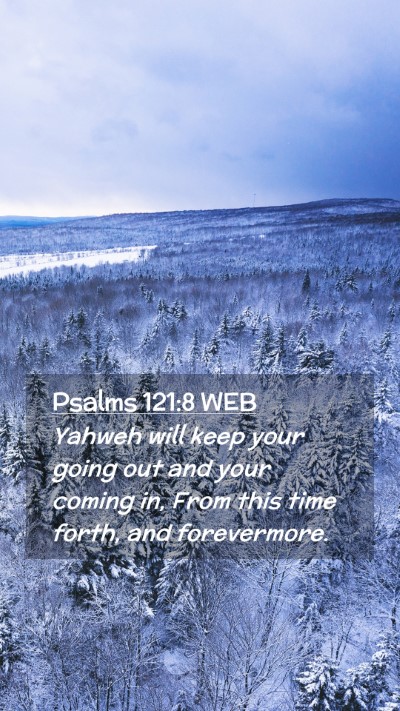 Picture 02 - Psalms 121:8 WEB Mobile Phone Wallpaper - Yahweh will keep your going out and your coming - Mobile Bible Verse Wallpaper
