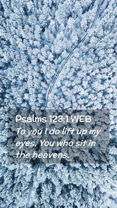 Picture 02 - Psalms 123:1 WEB Mobile Phone Wallpaper - To you I do lift up my eyes, You who sit in the - Mobile Bible Verse Wallpaper