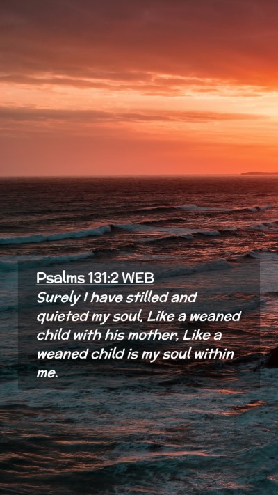 Picture 02 - Psalms 131:2 WEB Mobile Phone Wallpaper - Surely I have stilled and quieted my soul, Like a - Mobile Bible Verse Wallpaper
