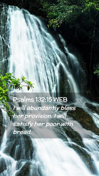Picture 02 - Psalms 132:15 WEB Mobile Phone Wallpaper - I will abundantly bless her provision. I will - Mobile Bible Verse Wallpaper