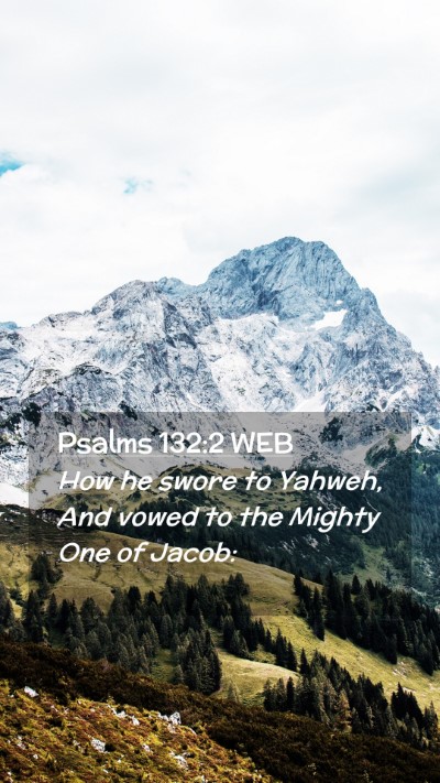 Picture 02 - Psalms 132:2 WEB Mobile Phone Wallpaper - How he swore to Yahweh, And vowed to the Mighty - Mobile Bible Verse Wallpaper