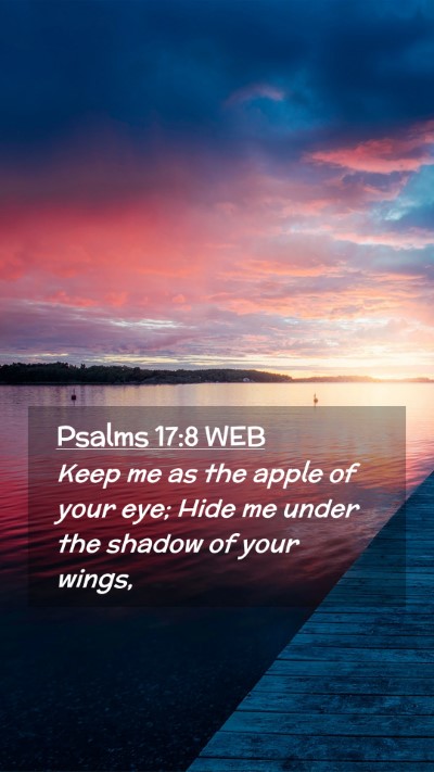 Picture 02 - Psalms 17:8 WEB Mobile Phone Wallpaper - Keep me as the apple of your eye; Hide me under - Mobile Bible Verse Wallpaper