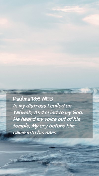 Picture 02 - Psalms 18:6 WEB Mobile Phone Wallpaper - In my distress I called on Yahweh, And cried to - Mobile Bible Verse Wallpaper