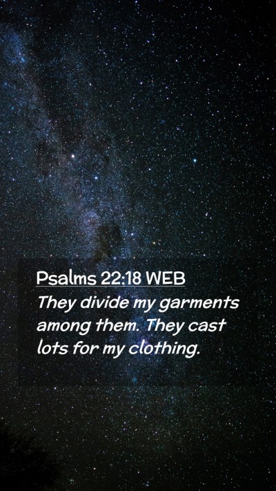 Picture 02 - Psalms 22:18 WEB Mobile Phone Wallpaper - They divide my garments among them. They cast - Mobile Bible Verse Wallpaper