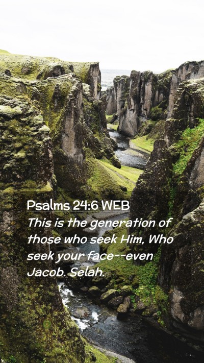 Picture 02 - Psalms 24:6 WEB Mobile Phone Wallpaper - This is the generation of those who seek Him, Who - Mobile Bible Verse Wallpaper