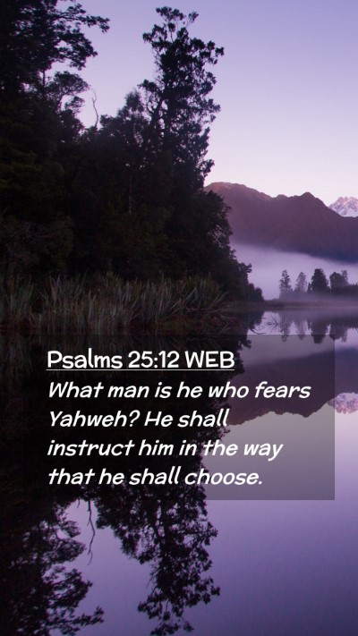 Picture 02 - Psalms 25:12 WEB Mobile Phone Wallpaper - What man is he who fears Yahweh? He shall - Mobile Bible Verse Wallpaper