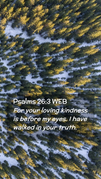 Picture 02 - Psalms 26:3 WEB Mobile Phone Wallpaper - For your loving kindness is before my eyes. I - Mobile Bible Verse Wallpaper